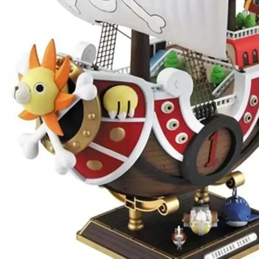Bandai One Piece Anime Thousand Sunny Going Merry Boat Pvc Action Figure Collection Pirate Model Ship Toy Assemble Christma Gift