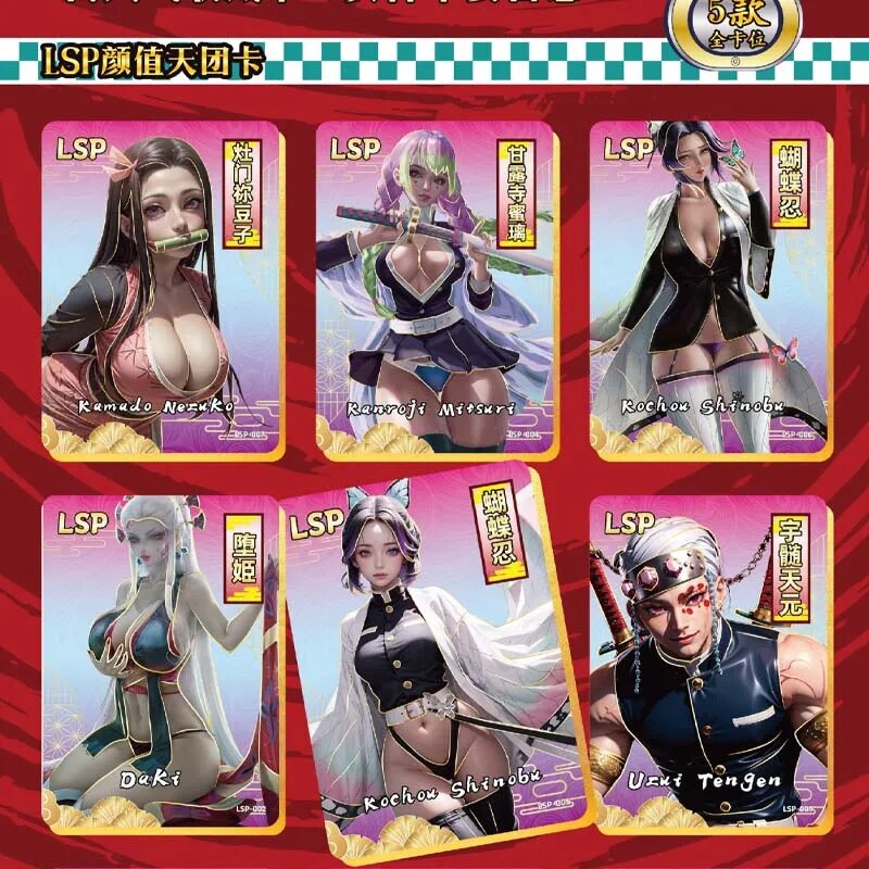 Demon Slayer Cards Kimetsu No Yaiba Booster Box Anime Figures Hobby Collection Tcg Playing Game Card For Children Gift Toy