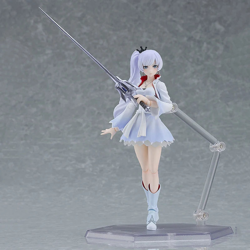 Original Good Smile MaxFactory Figma 599 Weiss Schnee RWBY: Ice Queendom Assembly Collectible Boxed Ornaments Model Doll Toys