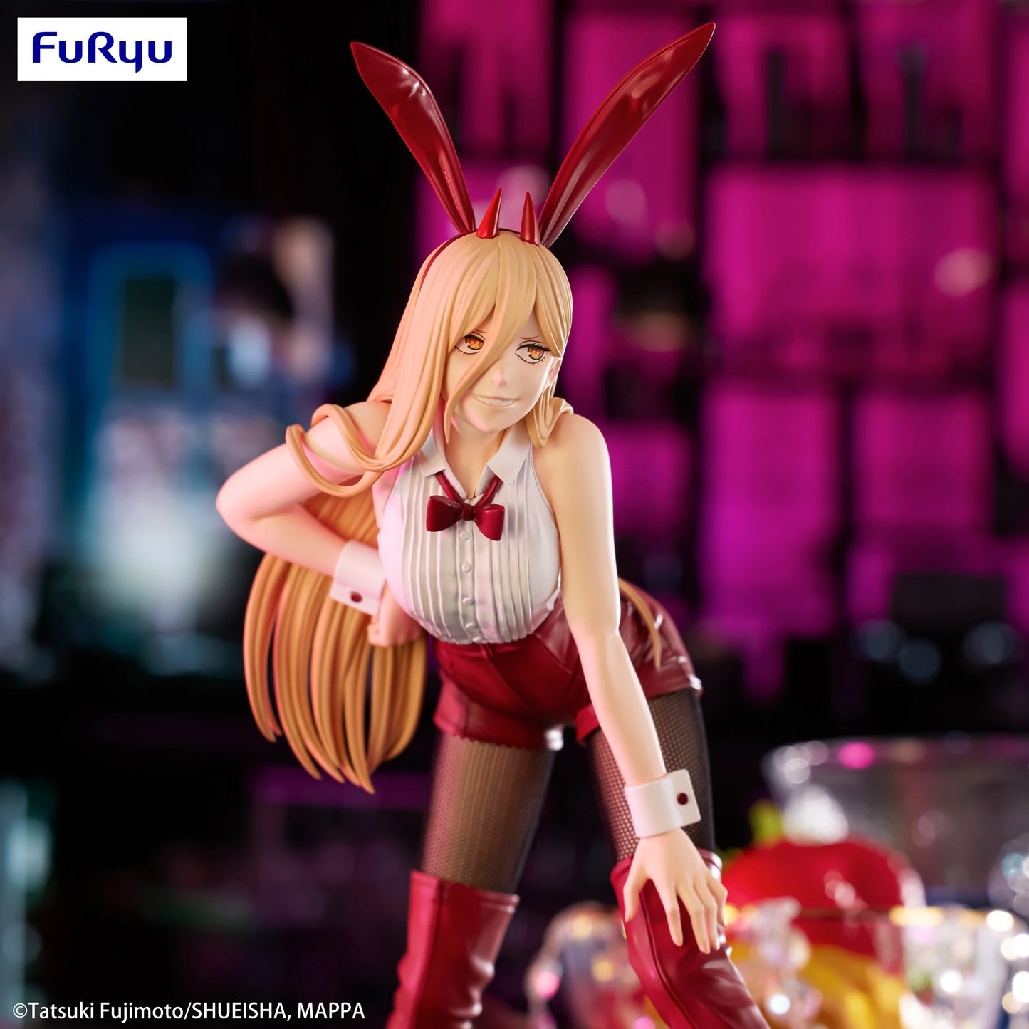 Original Anime FuRyu Chainsaw Man Power BiCute Bunnies Action Figure Toys 25cm Japanese PVC Action Model Status Xmas Gift