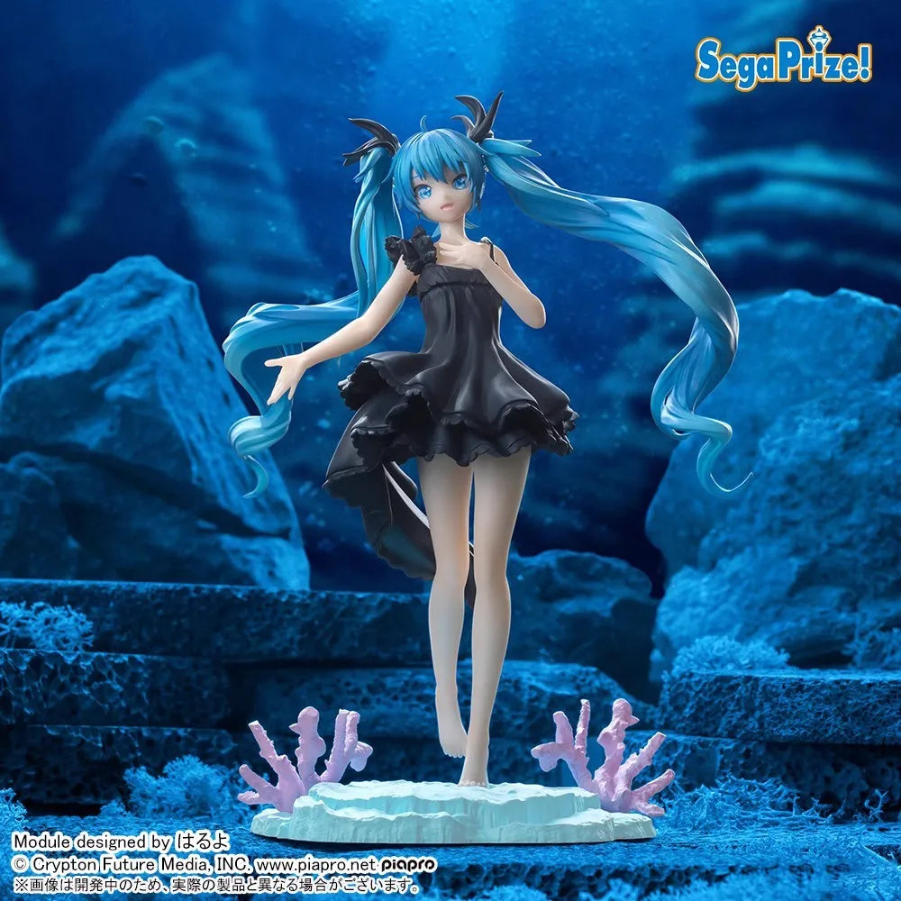 18cm In Stock Original SEGA Vocaloid Luminasta Hatsune Miku Anime Deep Sea Girl Action Figures Collectible Model Doll Toys Gifts