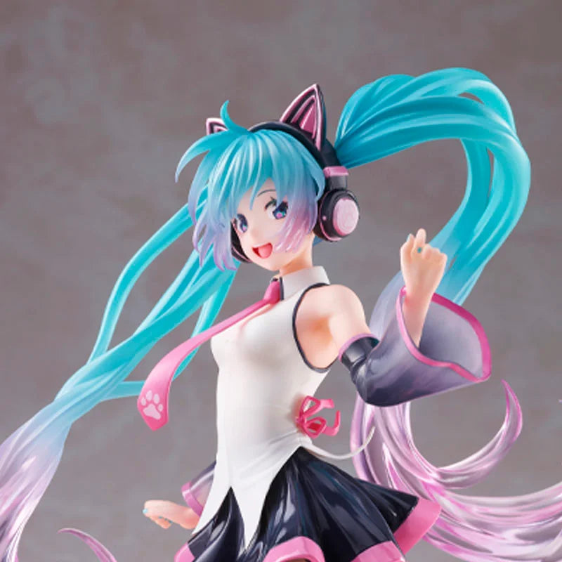 TAITO VOCALOID 2021 Happy Cat Ver Kawaii Hatsune Miku Anime 23cm PVC Model Action Toy Figures Gift for Kids