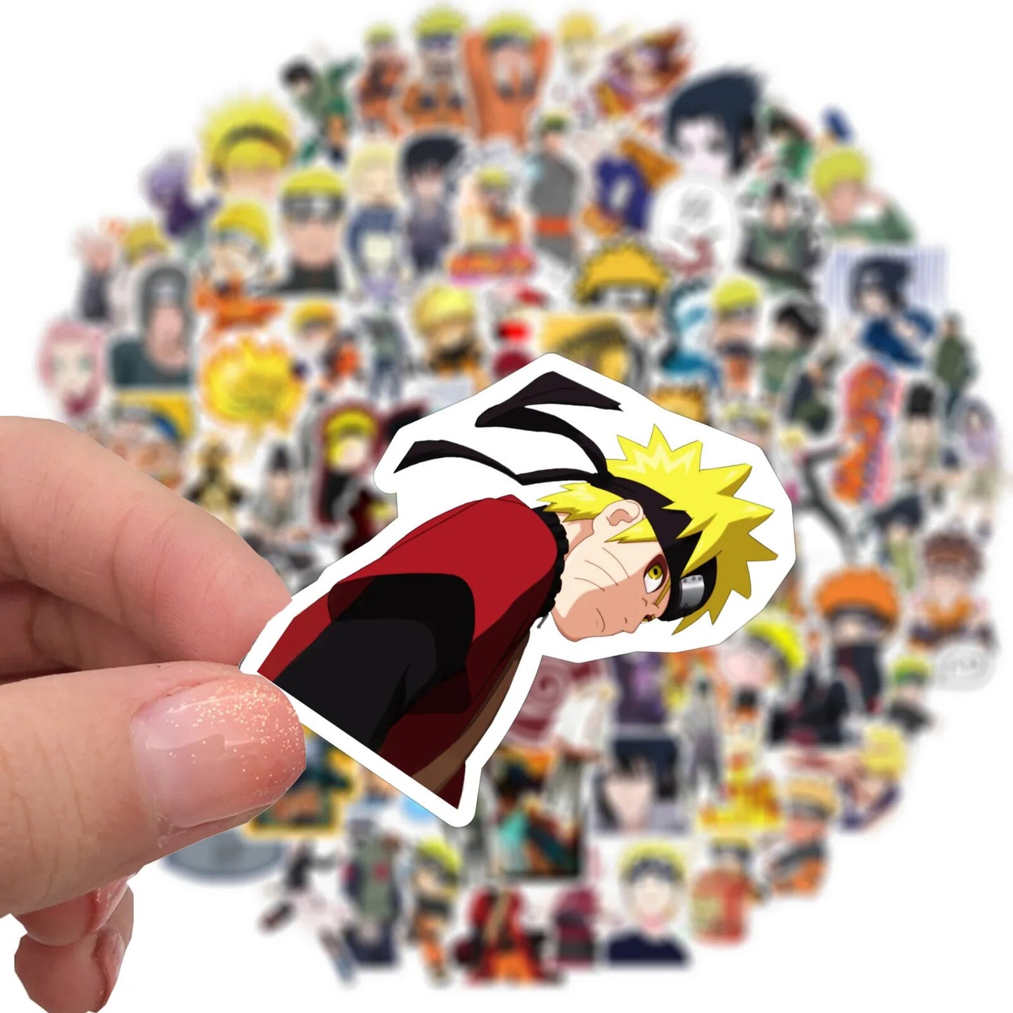 10/30/50/100 Uds Japón Anime dibujos animados pegatina de Naruto para pegatina impermeable equipaje monopatín guitarra portátil Stikers juguetes para niños
