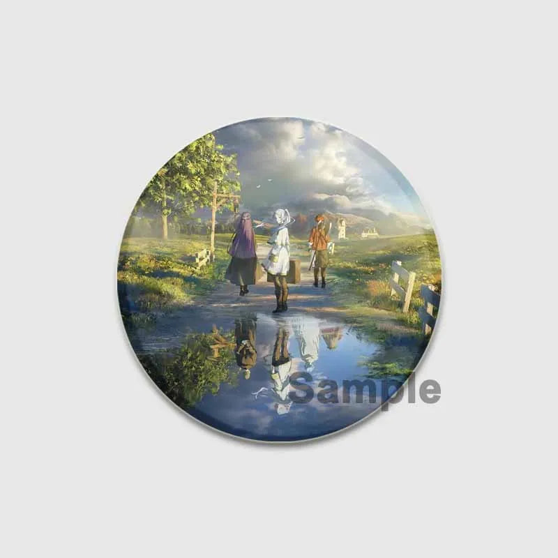 Anime Frieren Beyond Journey's End Button Pins Cartoon Badge Round DIY Creative Brooches for Backpack Jewelry Accessories Gifts