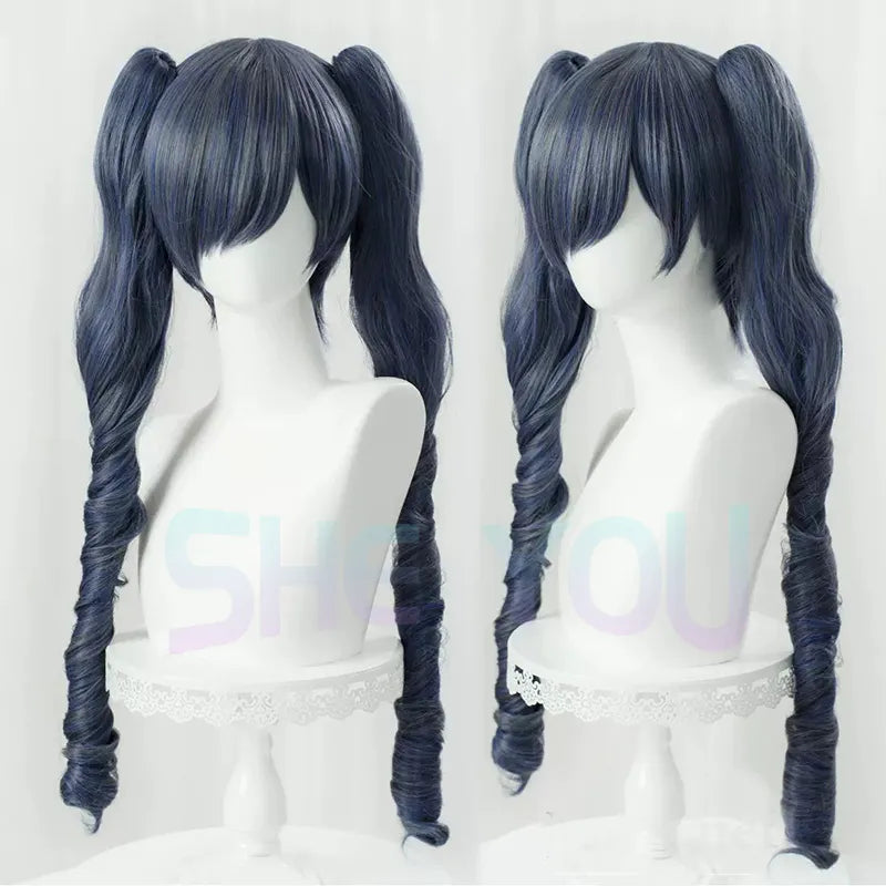 Ciel Phantomhive Cosplay Wig Black Butler Cosplay Long Grey Blue Wig Cosplay Anime Cosplay Wig Heat Resistant Synthetic Wigs