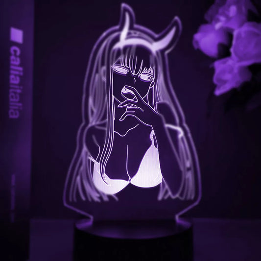 Anime Zero Two 3d Lamp Figure Nightlight Kids Child Girls Manga Gift Night Light Lamp Darling In The Franxx