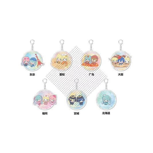 Vocaloid Hatsune Miku Anime Figure Keychain Kagamine Rin Len Acrylic Keychain Key Buckle Pendant Backpack Bags Accessories Gifts