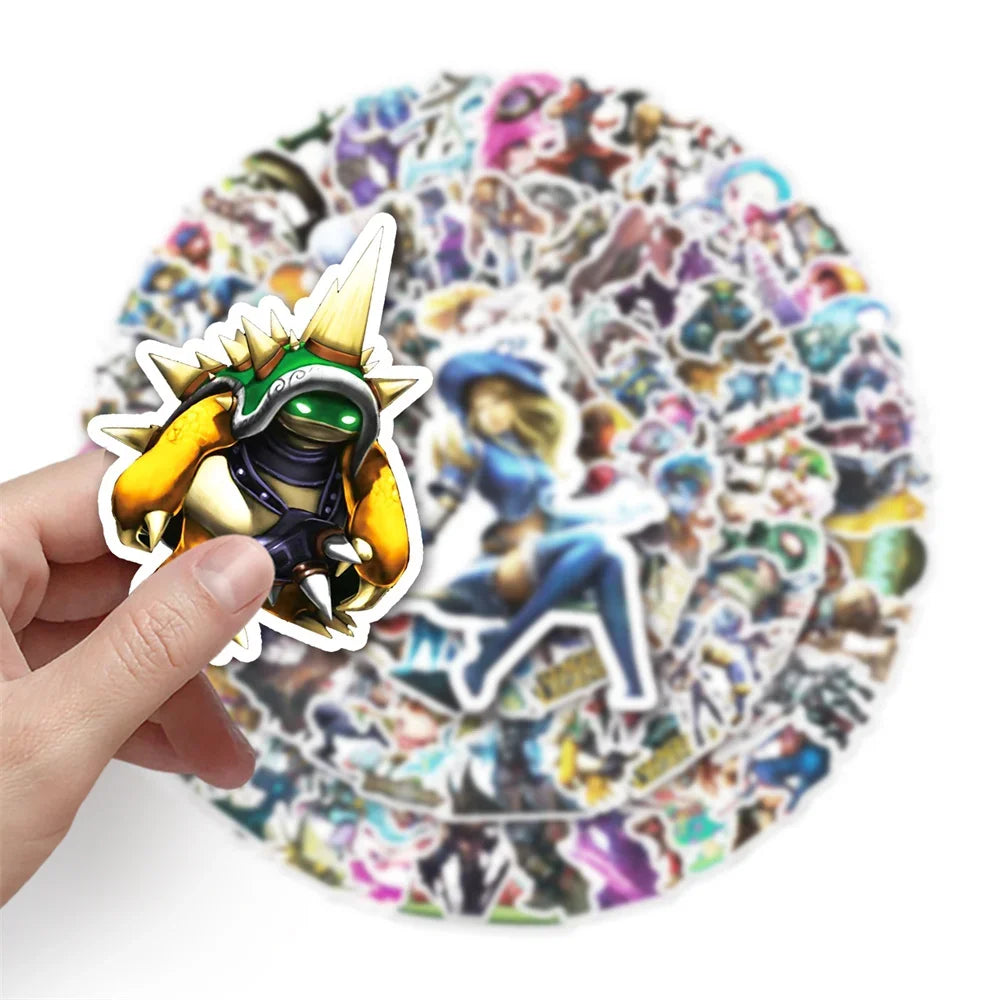 10/30/50PCS League of Legends Game Cartoon Personality Creative Graffiti Sticker Desk Guitar ComputerWaterproof StickerWholesale