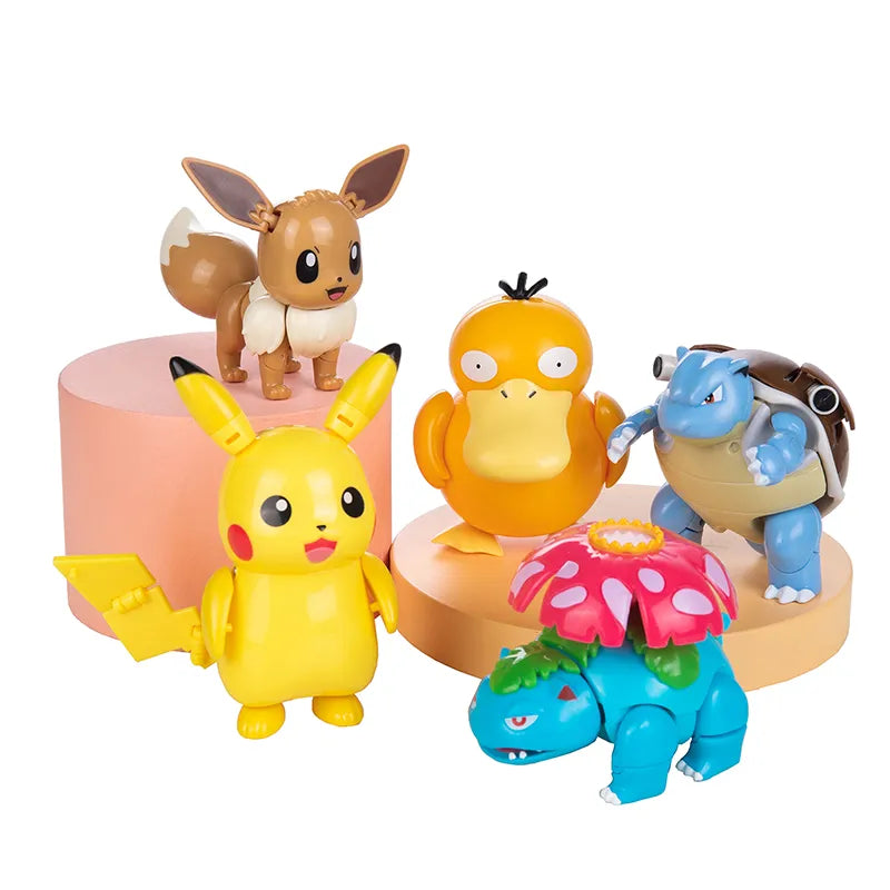 Pokemon Ball Figures  Pokeball Genuine Original Box or Without Box Deformation Toy Pikachu Charizard Pocket Monster Model Gift