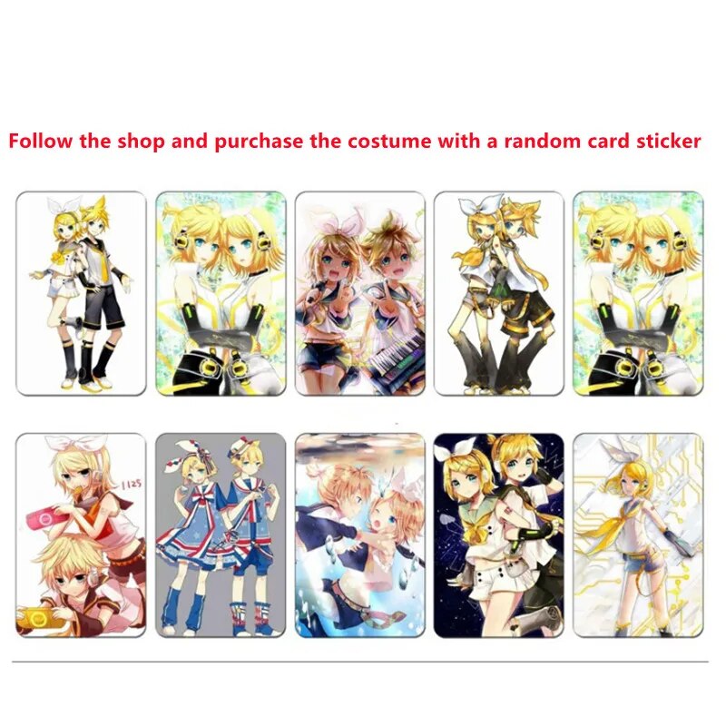 Anime Rin Len Halloween Costumes Uniform Vocaloid Cosplay Yellow wig top pants uniform clothing Halloween carnival Adult Kids