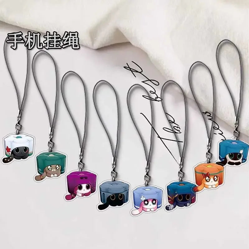 Dan Heng Guinaifen Anime KeyChain Honkai Star Rail Men Key Chain for Women Fashion Kawaii Figure Acrylic Keyring Pendant Gifts