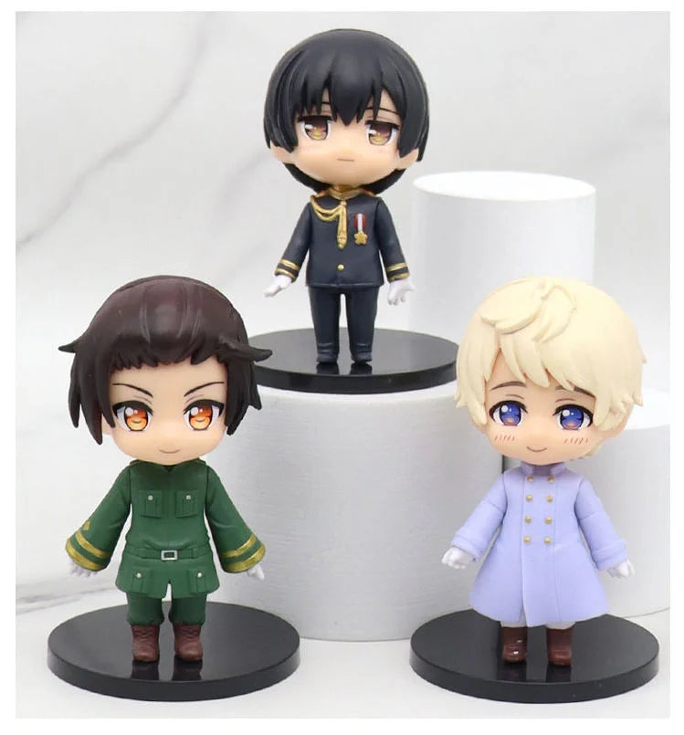 5pcs/set Hetalia Axis Power Anime Figure Feliciano Vargas Hetalia World Stars PVC Action Figure 9CM Collection Model Toy Doll