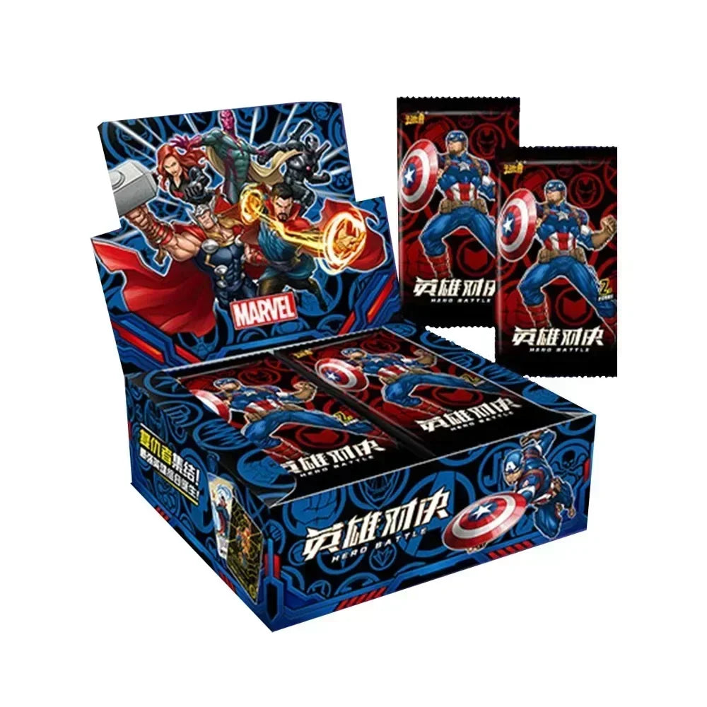 KAYOU Marvel Card New Anime The Avengers Comics Heroes Versus Collection Cards Party Playing Games Card Toys Children's Gift