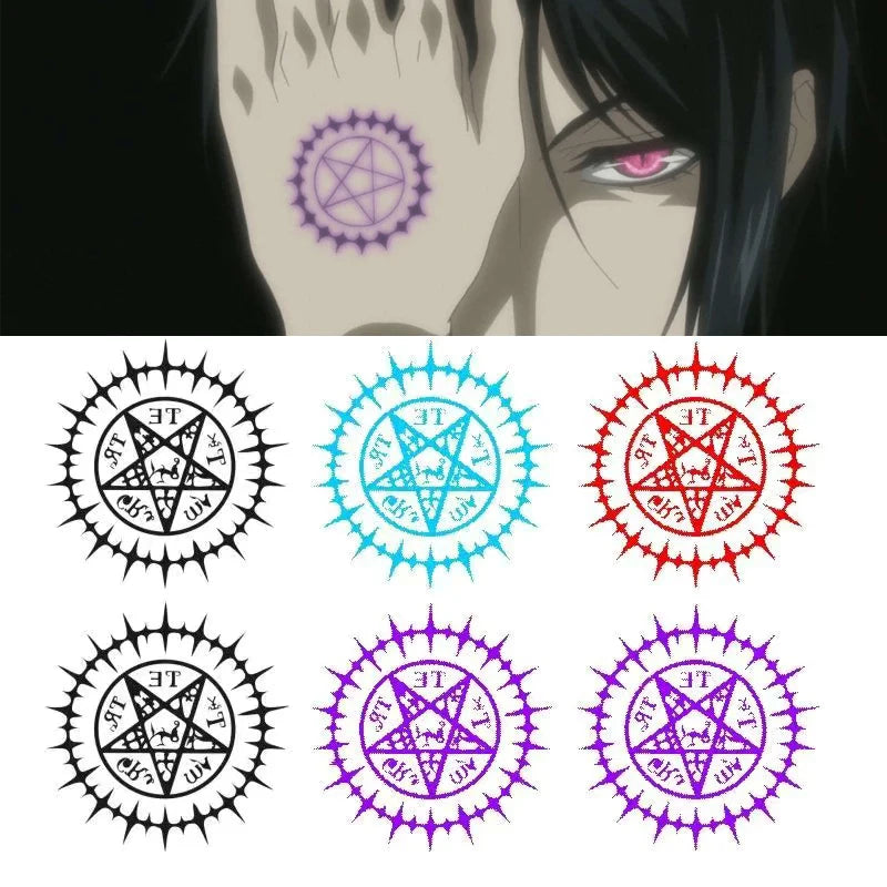 Anime Black Butler Sebastian·Michaelis Contract Tattooing Cosplay Tattoo Sticker Masquerade Party Fake Tattoo Stickers Prop