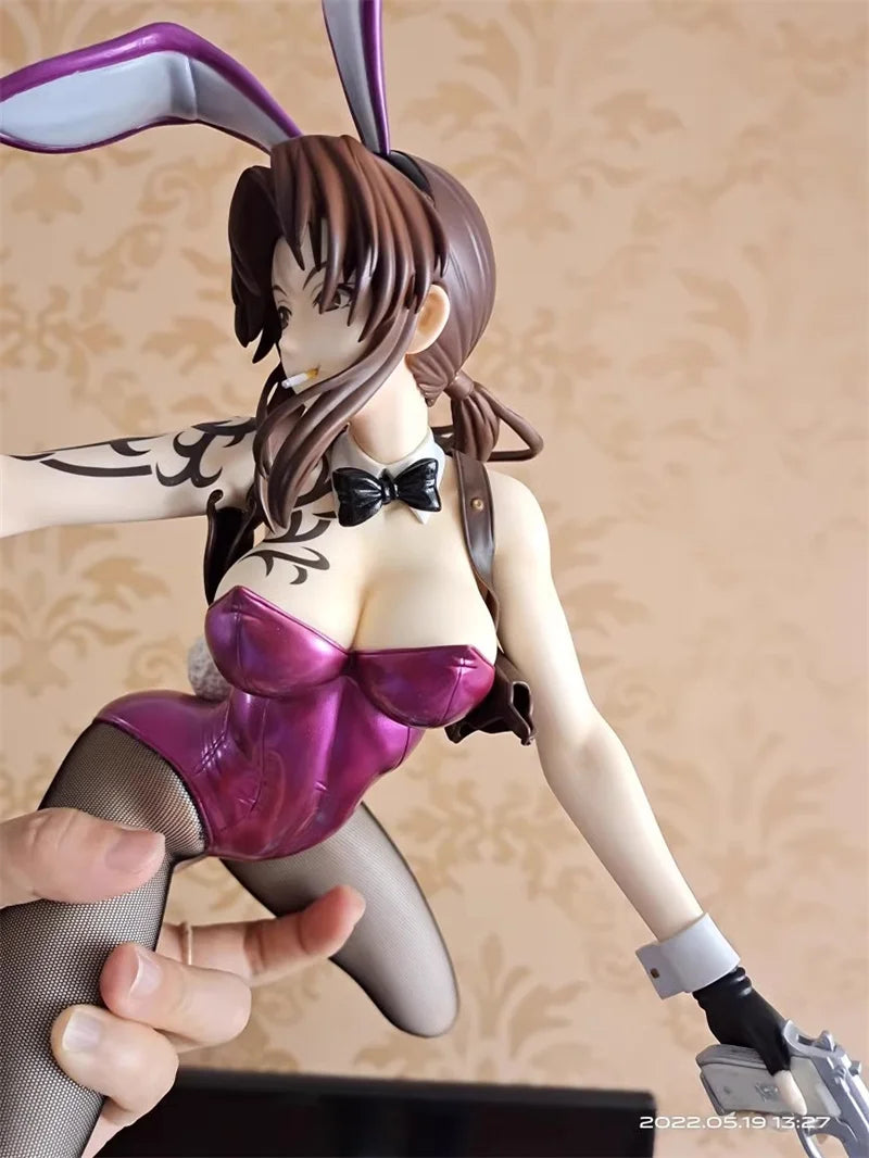 Original Bulk Anime FREEing BLACK LAGOON Revy Rebecca Bunny Ver PVC Action Figure Collection Model Doll Toys Gifts