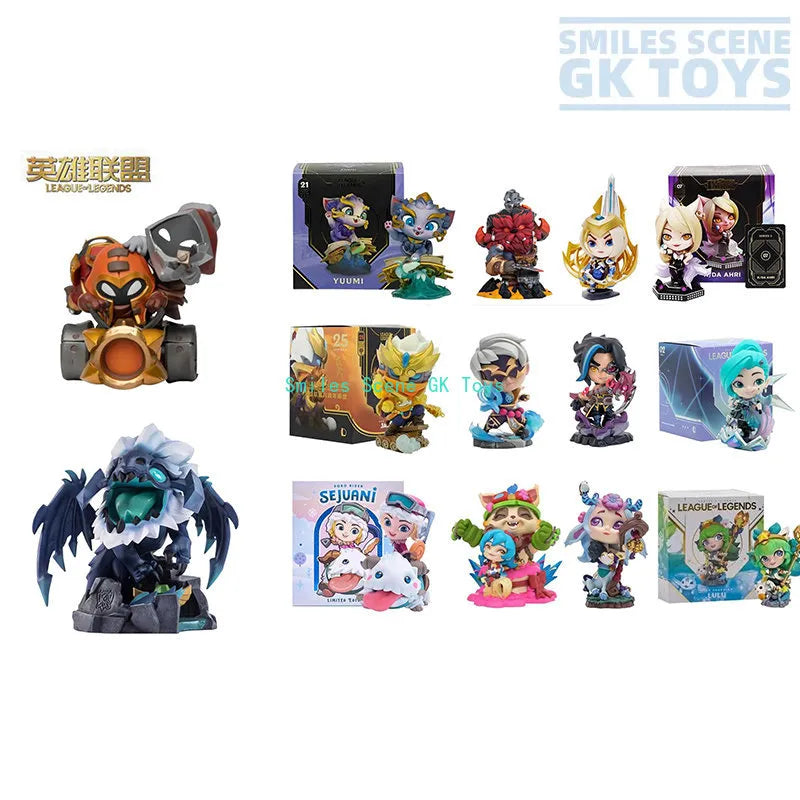 En stock 100% original Todas las figuras de personajes de League of Legends S12 Liga profesional Equipos IG limitados Conjunto completo ZOE K/DA LULU