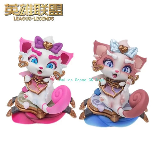 Figura de Anime de League of Legends, modelo de colección limitada del Día de San Valentín, gato que busca el alma Yuumi, traje colorido, disponible