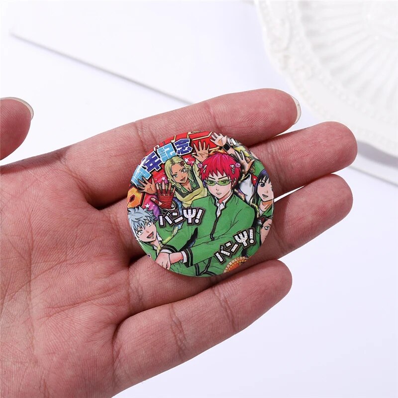 Metal Lapel Pins Cute Circular Enamel Badges Stranger Things Manga Brooches For Women Genshin Impact Backpacks Hijab Jewelry