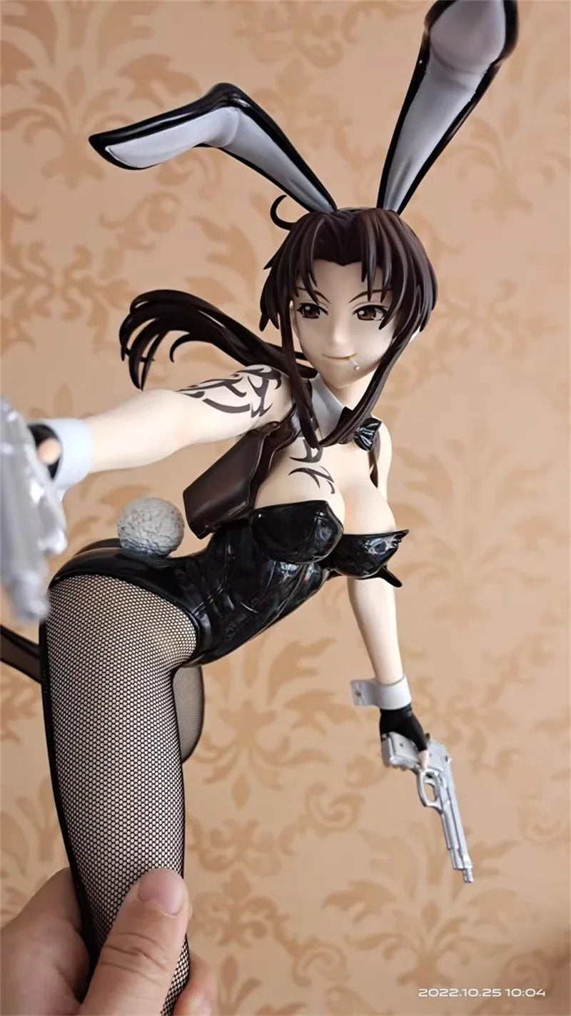 Original Bulk Anime FREEing BLACK LAGOON Revy Rebecca Bunny Ver PVC Action Figure Collection Model Doll Toys Gifts