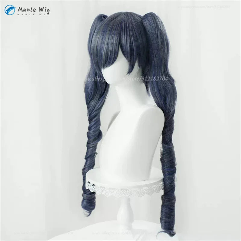 Anime Black Butler Cosplay Ciel Phantomhive Cosplay Wig Blue Grey Wig Heat Resistant Halloween Party Women Men Wigs + Wig Cap