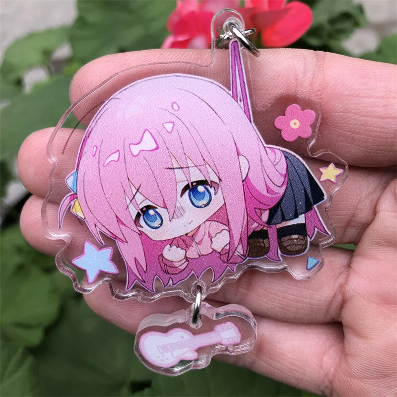 BOCCHI THE ROCK Keychain Cosplay Anime Accessories Gotoh Hitori Yamada Ryo Key Chain Pendant Cartoon Badge