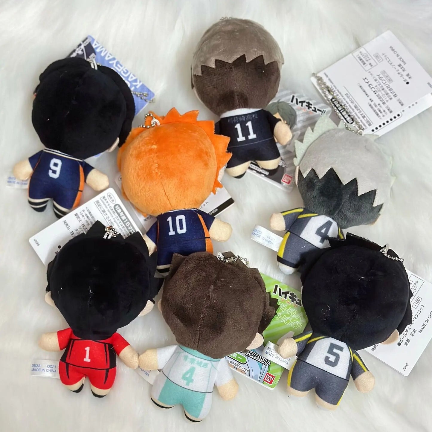 Haikyuu Kawaii Hinata Shoyo muñeco de peluche colgante Anime dibujos animados lindo muñeco mochila adorno niños y niñas regalo de recompensa