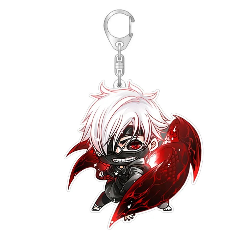 Llavero Anime Tokyo Ghoul Kaneki Ken, colgante de llavero acrílico para Cosplay, accesorio