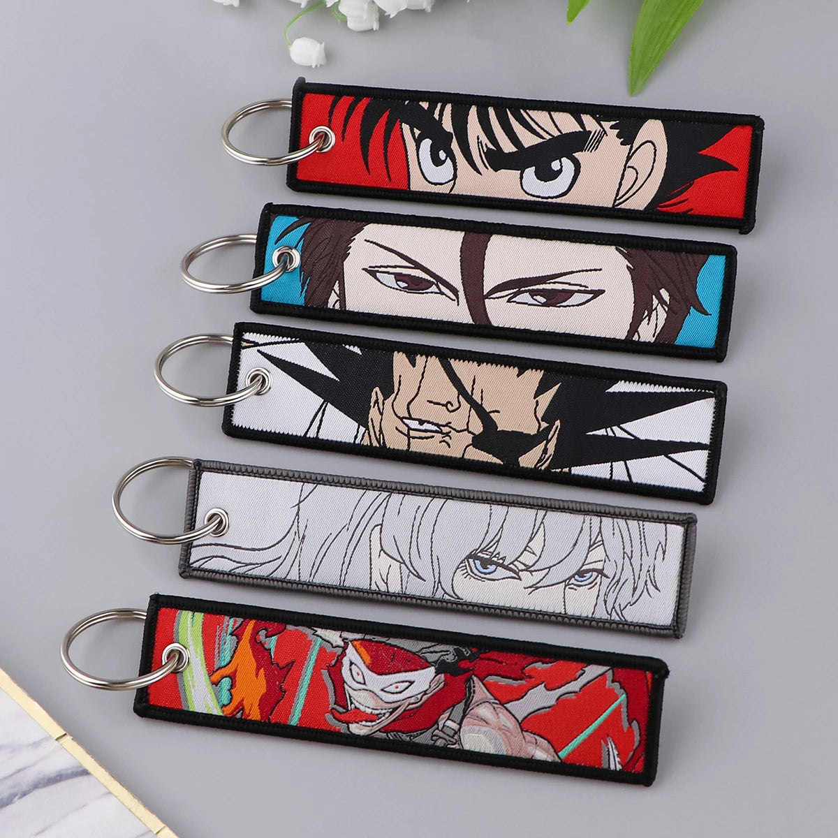 Japanese Anime Berserk Key Tag For Men Girls Keychain For Backpacks Key Fobs Holder Bleach Key Ring Pendant Cool Stuff