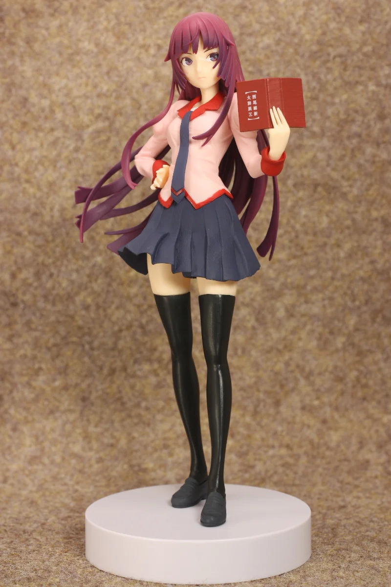 EXQ Original:Bakemonogatari Senjougahara Hitagi 22cm PVC Action Figure Anime Figure Model Toys Figure Collection Doll Gift