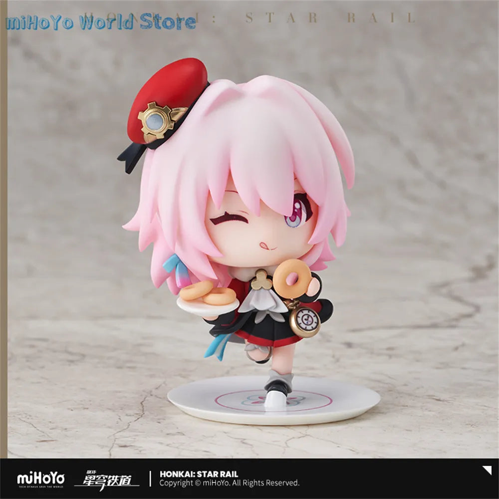 Figura pionera oficial del 7 de marzo, Honkai Star Rail Himeko, tren, tema de fiesta del té, Dan Heng, estatua de ABS y PVC, Welt Yang