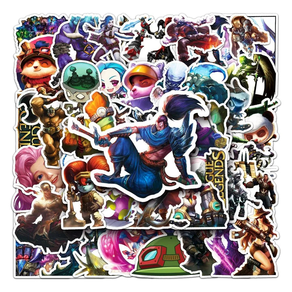 10/50PCS Hot Game LOL/League of Legends Stickers For Refrigerator Car Helmet DIY Gift Box Bicycle Guitar Notebook Skate