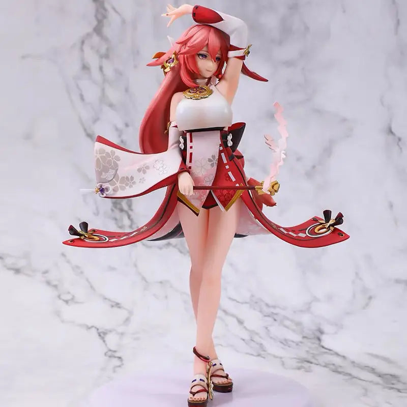 Genshin Impact Figures Yae Miko Figure Sexy Girl Anime Figure Pvc Models Gk Statue Collectible Toys Decoration Birthday Gifts