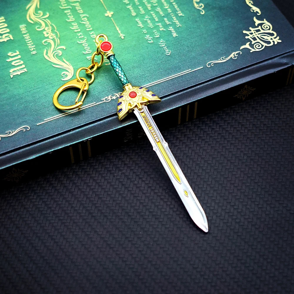 Doragon Kuesuto Keychain Shield Sword of Road Key Chain Dragon Quest Keyring Keychains for Men Game Accessories Car llaveros