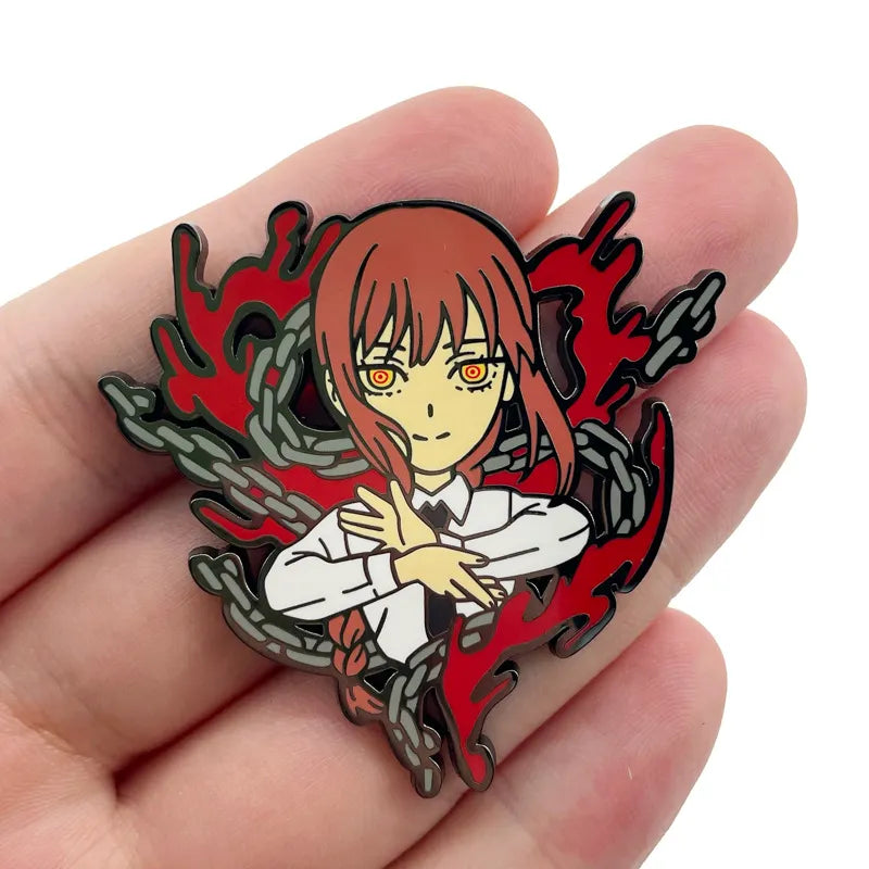 ChainSaw Man Enamel Pins Cool Anime Brooches Personalized Pins Clothing Backpack Lapel Badges Fashion Jewelry Accessories Gifts