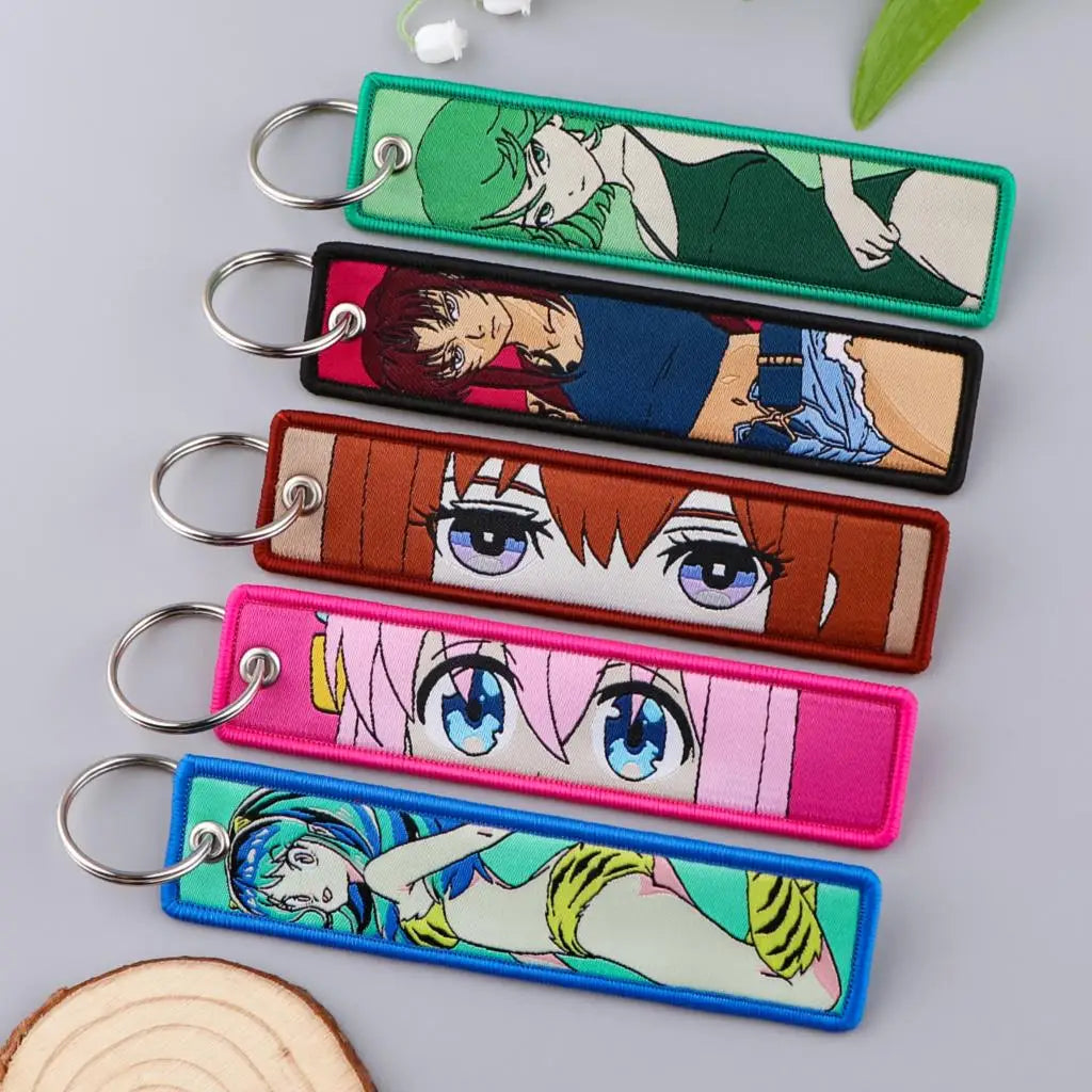 Anime Tokyo Avengers Key Tag Embroidery Key Chain For Motorcycle Car Bag Backpack Chaveiro Cool Character Key Fobs Fashion Gifts