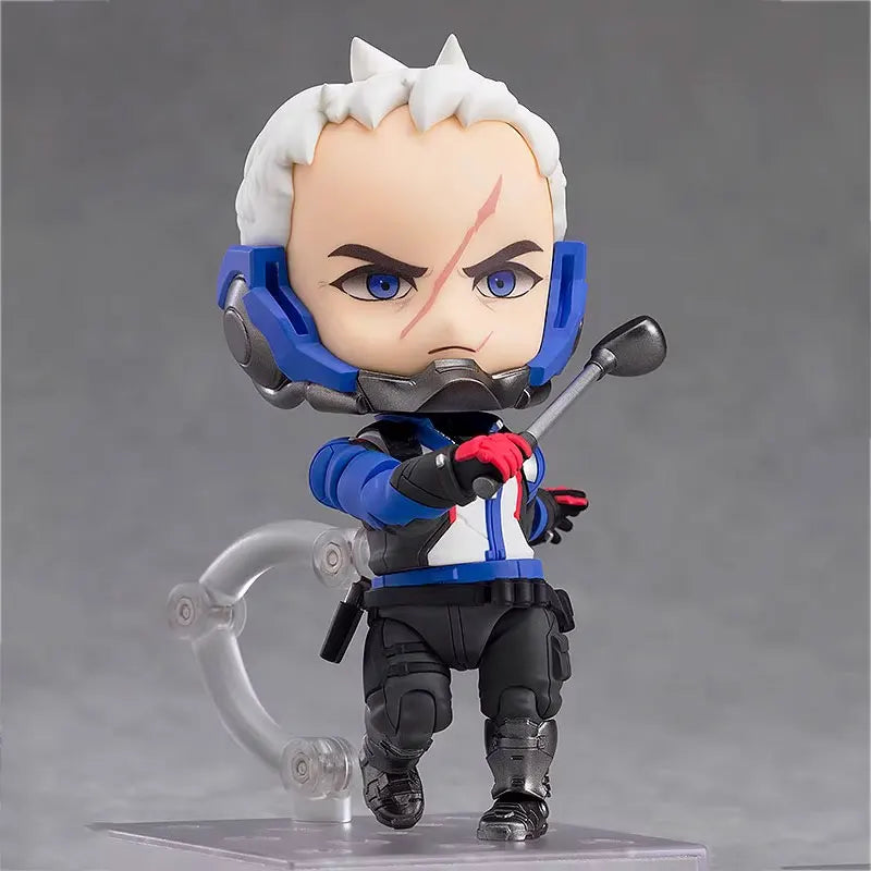 GSC Nendoroid Genuine Overwatch SOLDIER:76 Active Joint Anime Action Figures Model Toys Collection Doll Boys Birthday Gifts