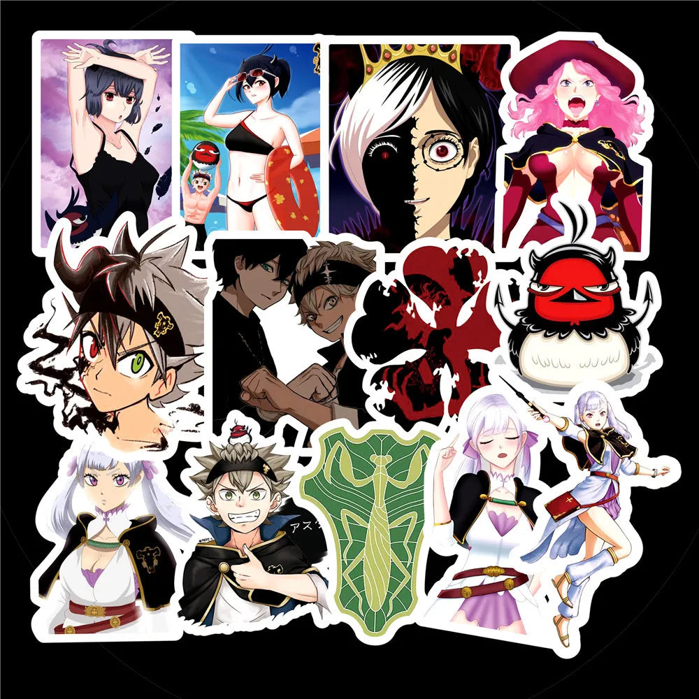 Cartoon Anime Black Clover Stickers For Car Laptop Phone Stationery Decor Vinyl Decals Waterproof Sticker Kids Toys Gifts