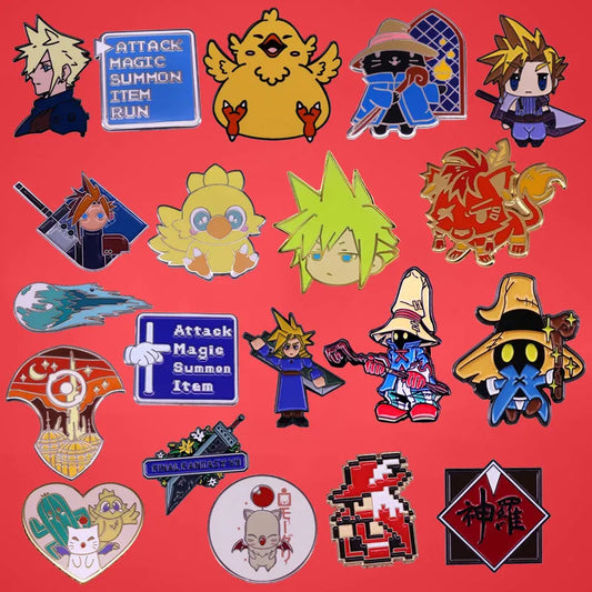 Final Fantasy VII Zack Fair Hard Enamel Pin Cartoon Cute Vitality Boy Brooch Backpack Lapel Pins Video Game Fans Jewelry Gifts