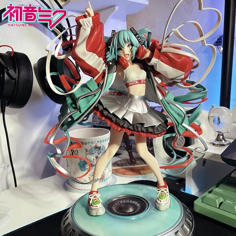 In Stock Original Wing Hatsune Miku Hobby Stock Vocaloid Miku Expo Digital Stars Ver 27cm Anime Figure Model Action Toys Gift