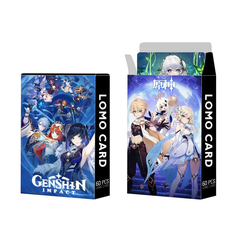 1pack/60pcs Genshin Sumeru Lomo Cards Double-sided Anime Card Game With Postcards Box Photo Card For Collection Decoration Gift