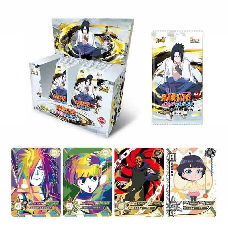 Naruto Collection Cards Gift Box Full Set Tier 4 Wave3 Booster Box Kayou Anime Playing Cards Game Cartas Gift