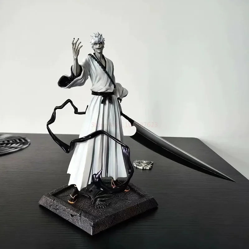 35cm Anime Bleach Figures Thousand Years Of Bloodshed White Hair Kurosaki Ichigo Action Figures Pvc Model Collection Doll Toy