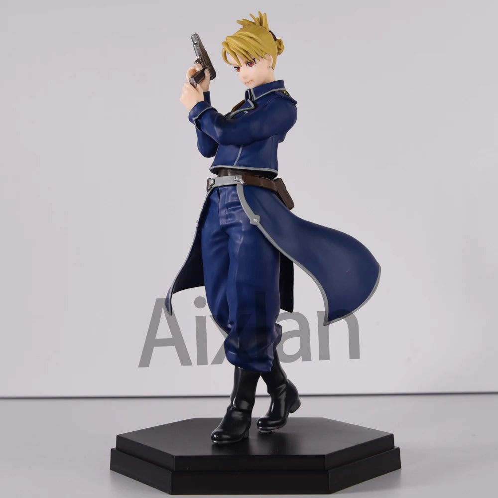 Original Fullmetal Alchemist Anime Figure Models Roy Mustang Riza Hawkeye PVC Action Toy Figures Periphery Ornaments Toys Gifts