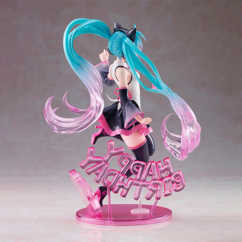 TAITO VOCALOID 2021 Happy Cat Ver Kawaii Hatsune Miku Anime 23cm PVC Model Action Toy Figures Gift for Kids