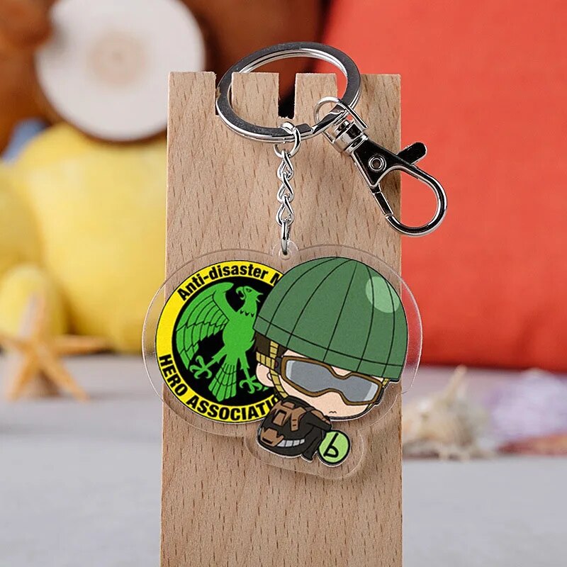 Anime One Punch Man Keychain Cartoon Figure Acrylic Pendent Keyring Cartoon Anime Peripheral Trendy PersonalityKeyChainWholesale