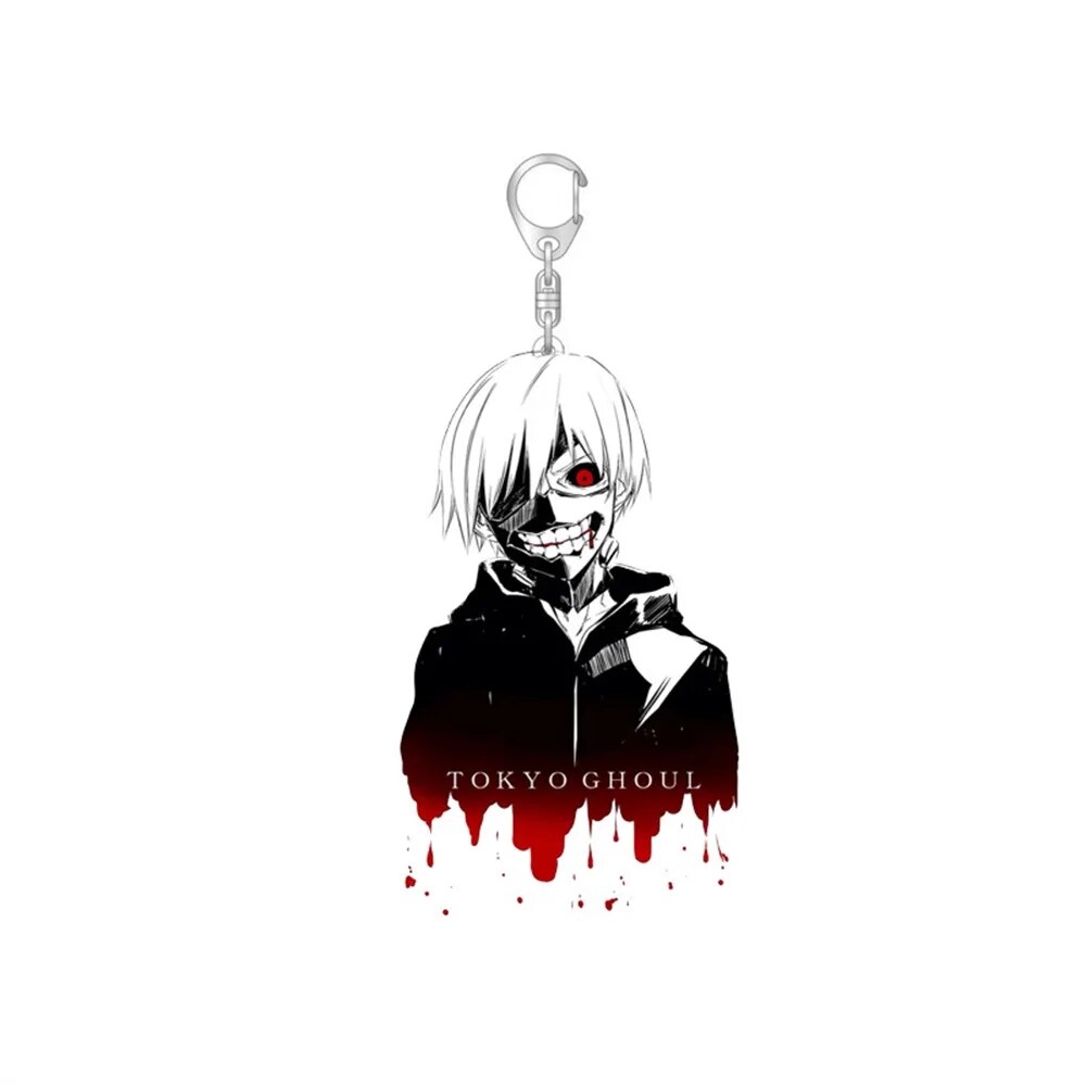 Llavero Anime Tokyo Ghoul Kaneki Ken, colgante de llavero acrílico para Cosplay, accesorio