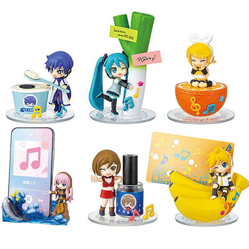 Hatsune Miku Rement Party on Desk Blind Box Cute Anime Figure Mystery Box Kagamine Len Megurine Luka Kaito Meiko Christmas Gifts