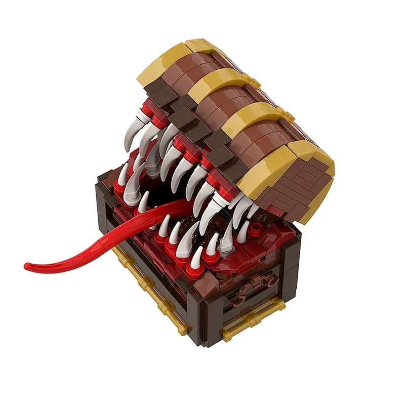 MOC Ideas Mimic Chest Box Game Figures Diabloed Final Fantasyed Treasure Chest Monster Dragon Quested Building Blocks Toys Gifts