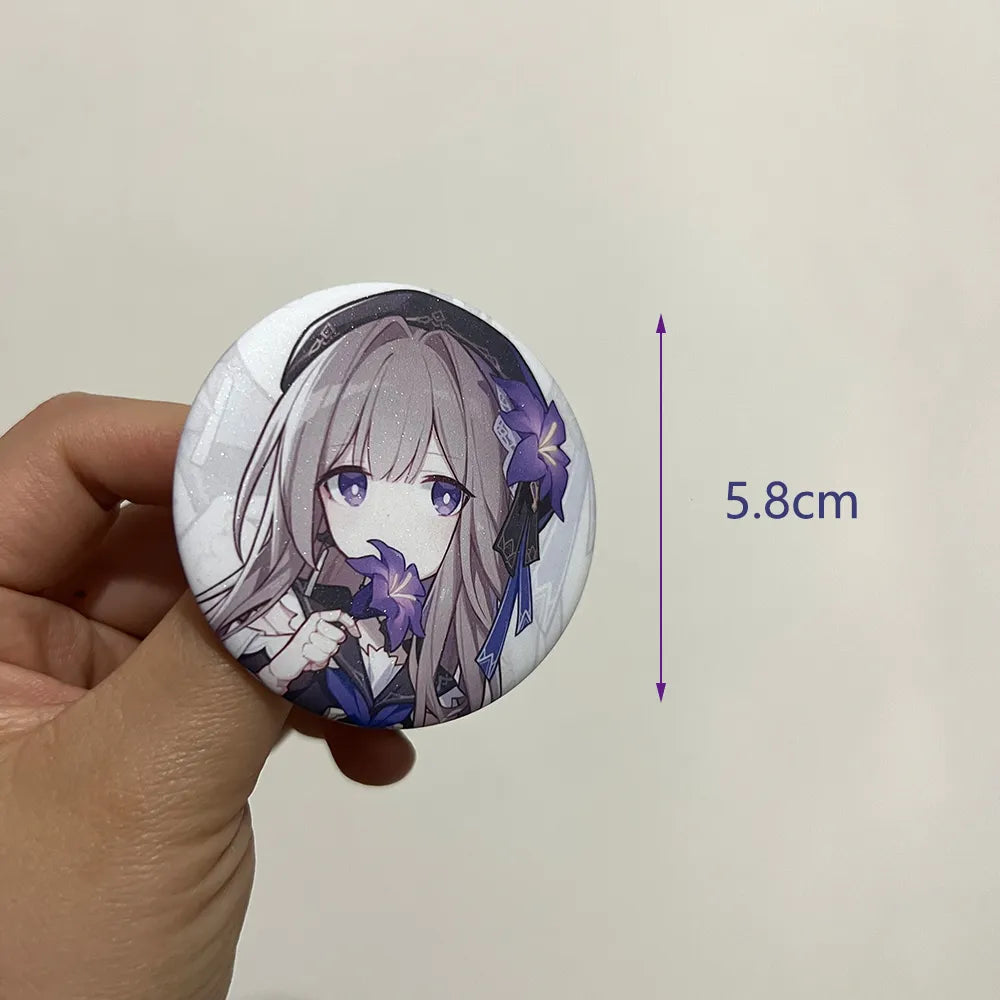 Honkai Star Rail Badges Cosplay Himeko Trailblazer Herta Yanqing Bailu Serval Bronya Halloween Party Costumes Anime Metal Pins