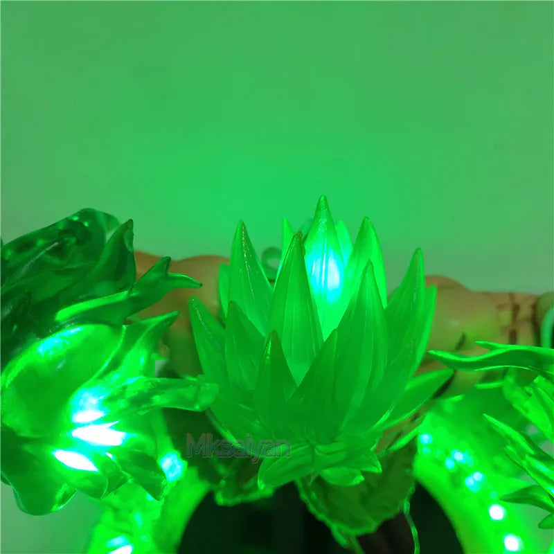 Dragon Ball Z Anime Figures Broly PVC Action Figure Green Power Led Effect Toys Super Saiyan Broly Scene Figurine DBZ Juguetes